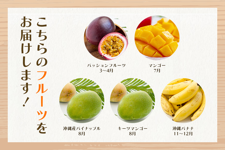 【定期便全5回】沖縄フルーツ定期便 5回 パッションフルーツ 沖縄産パイナップル マンゴー キーツマンゴー 沖縄バナナ