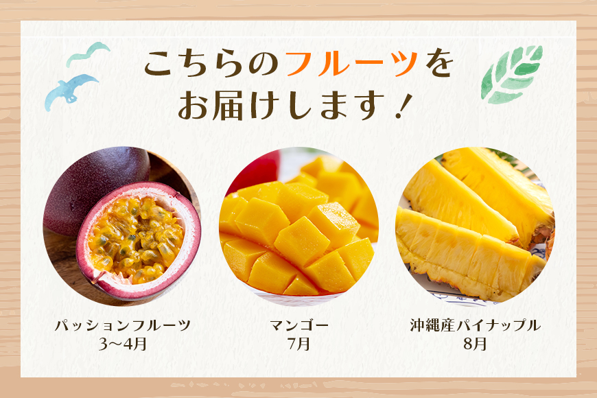 【定期便全3回】沖縄フルーツ定期便 3回 パッションフルーツ 沖縄産パイナップル マンゴー