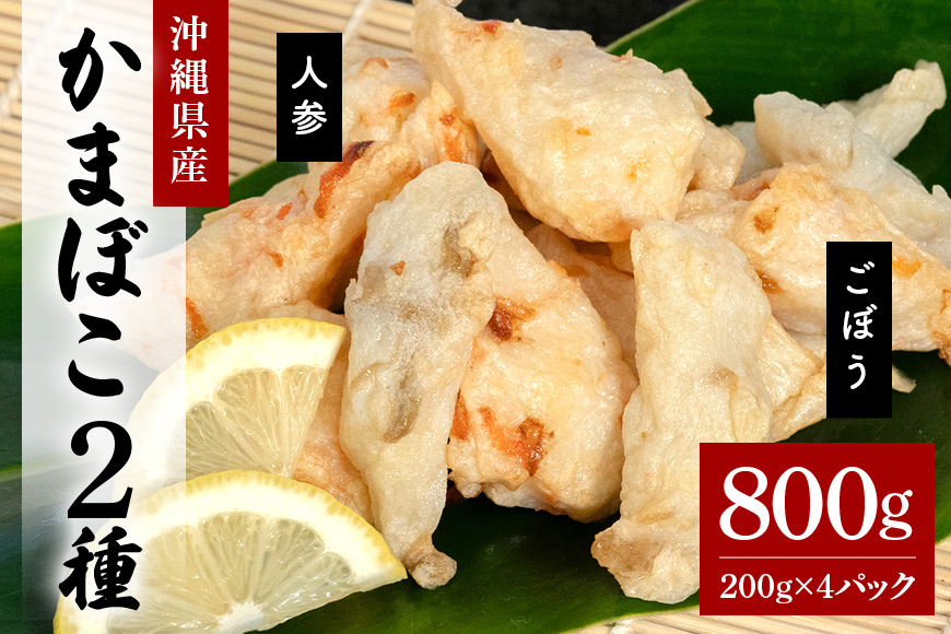 かまぼこセット ごぼう 人参 合計800g 各200g×2 かまぼこ 蒲鉾 セット 牛蒡 にんじん カマボコ ゴボウ ニンジン おつまみ 一口サイズ つまみ 内祝い ギフト 贈答 沖縄 グルメ 冷凍保存 国産 沖縄県 糸満市 那覇魚類