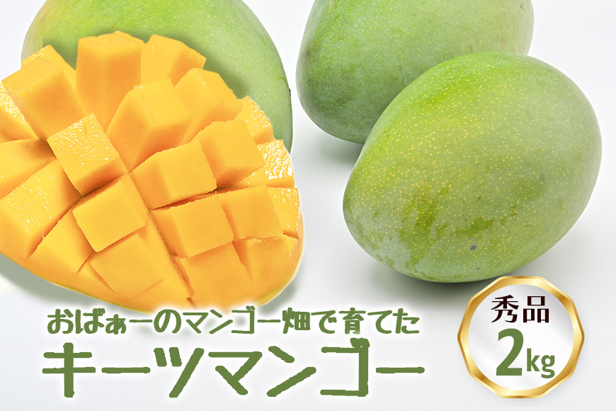 【2026年発送】おばぁーのマンゴー畑で育てたキーツマンゴー2kg（秀品） 17-1