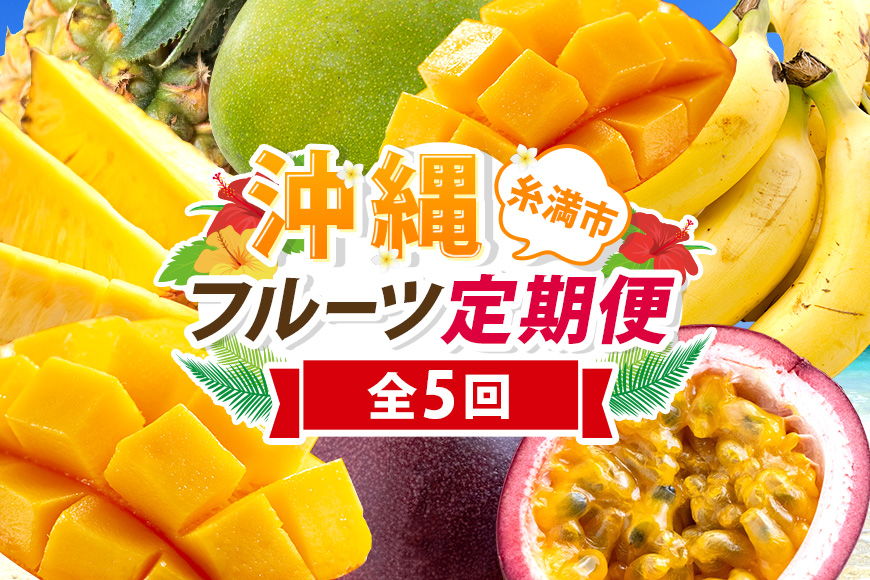 【定期便全5回】沖縄フルーツ定期便 5回 パッションフルーツ 沖縄産パイナップル マンゴー キーツマンゴー 沖縄バナナ