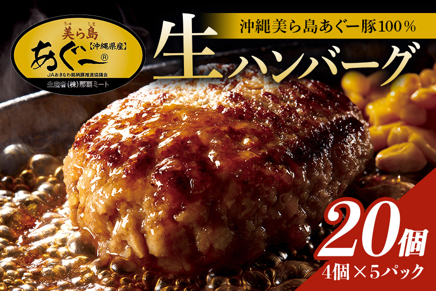 美ら島あぐー ハンバーグ 20個 セット 沖縄県 おかず 惣菜 アグー豚 使用 冷凍 4個×6パック 小分け おいしい 肉 糸満市 国産 肉汁 たっぷり ブランド豚 ジューシー 肉厚 お中元 ギフト プレゼント グルメ おつまみ ディナー オードブル 沖縄県 糸満市