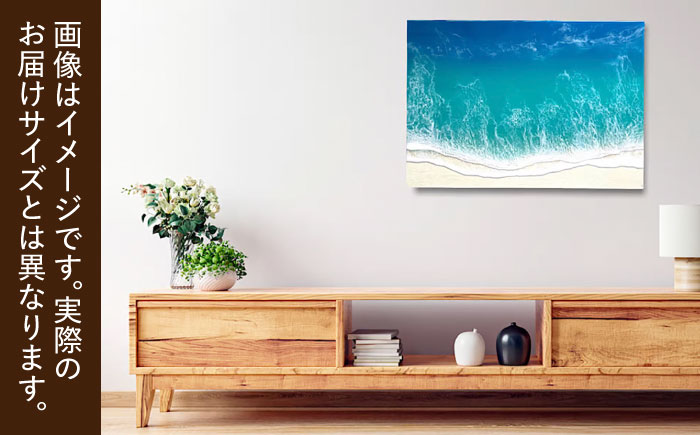 レジンアート 『波のキャンバス』 海アート A4サイズ (Aパターン) 絵画 海 インテリア 雑貨 おしゃれ 沖縄市 / Kays Artistry [BCAG006]