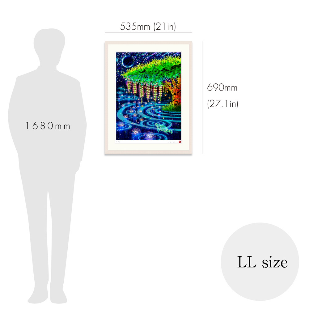 ［琉球イラストレーション］ 与儀勝之 『サガリバナ / Barringtonia』 額装LLサイズ インテリア 雑貨 アート おしゃれ おすすめ 沖縄市 / yogima office [BCAI024]