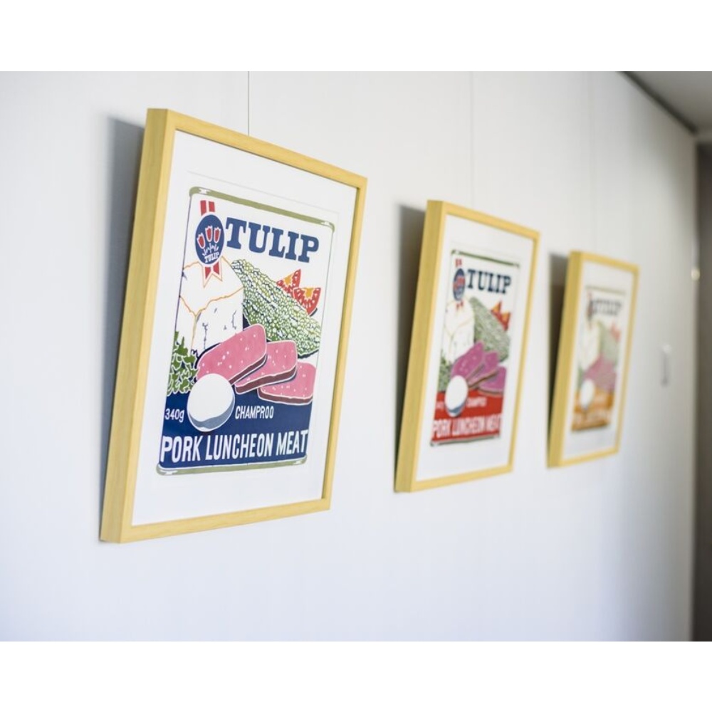 【宏次染工房 / 沖縄県認定工芸士 金城宏次】紅型額装 『TULIP』 絵画 額入り 伝統工芸品 おしゃれ 沖縄市 / コザ工芸館ふんどぅ [BCAU005]