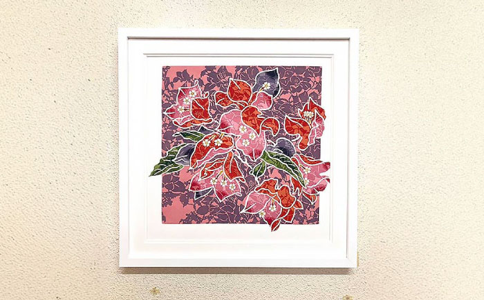 宏次染工房 / 沖縄県認定工芸士 金城宏次】紅型額装