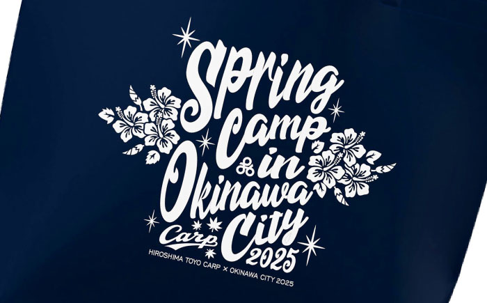 広島東洋カープ トートバッグ 2025 (ネイビー) カープ CARP コラボ ハイビスカス マイバッグ 沖縄市 10000円 / 沖縄市観光物産センター夢プラザおきなわ [BCBE009]