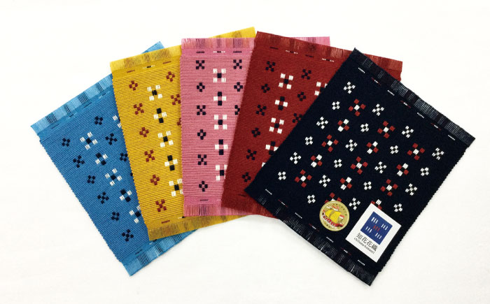 国指定伝統的工芸品 知花花織コースター 5枚セット コースター おしゃれ 雑貨 小物 インテリア 沖縄市 / 知花花織事業協同組合 [BCBW002]