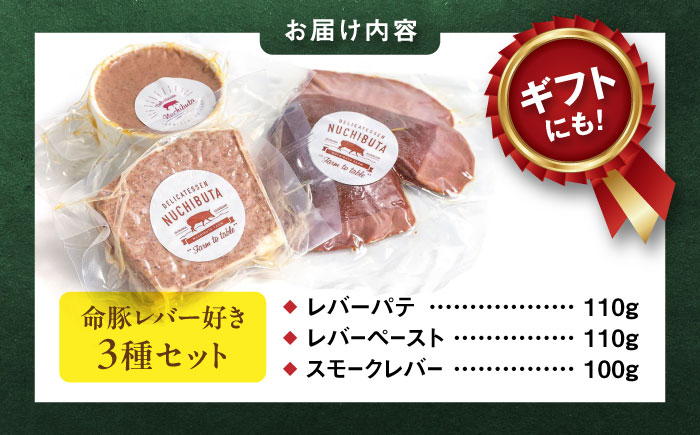 『命豚レバー好きセット』 豚肉 レバーパテ レバーペースト スモークレバー おつまみ 詰め合わせ お取り寄せ 国産 ギフト 冷凍 沖縄市 / DELICATESSEN NUCHIBUTA [BCAR001]