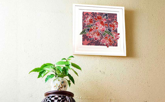 宏次染工房 / 沖縄県認定工芸士 金城宏次】紅型額装