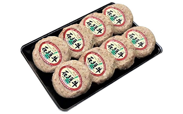 【全12回定期便】沖縄県産石垣牛ハンバーグセット 800g (100g×8個) 牛 ハンバーグ 冷凍 ギフト お取り寄せ 沖縄市 / お肉屋本店 [BCAZ014]