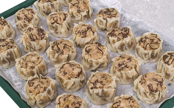 もずくシューマイ 32個入り (8個入り×4P) 焼売 シューマイ 点心 お取り寄せ 冷凍 沖縄市 / 豚々茶舗 [BCBL003]