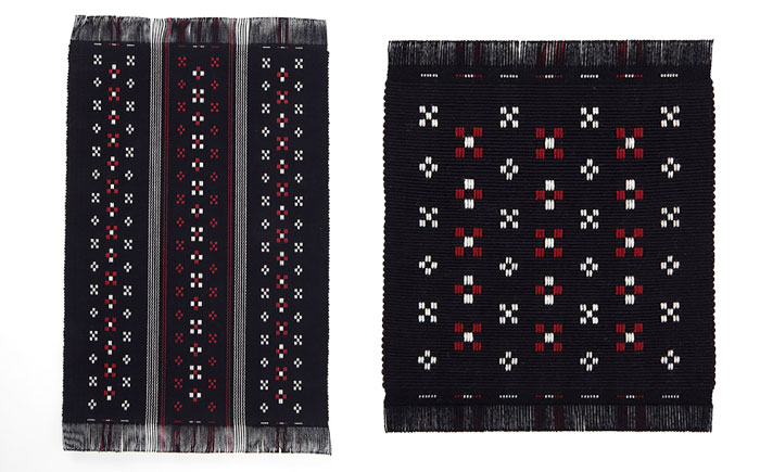 国指定伝統的工芸品 知花花織コースター 4枚＆ティーマット1枚セット コースター おしゃれ 雑貨 小物 インテリア 沖縄市 / 知花花織事業協同組合 [BCBW003]