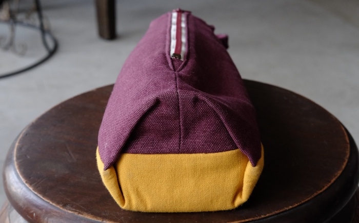 経浮花織 ワインバッグ 葡萄 (青色・黄色織物) ボトルバッグ ワインケース ワインクーラー 保冷 おしゃれ 沖縄市 / FABRIC SHOP MINAMI [BCCS003-03]