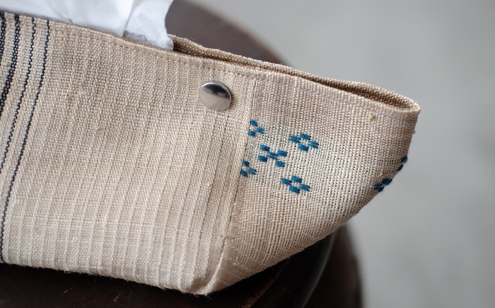 経浮花織 ティッシュケース ユーチイチチ ティッシュカバー ティッシュボックス おしゃれ かわいい 沖縄市 / FABRIC SHOP MINAMI [BCCS004-02]