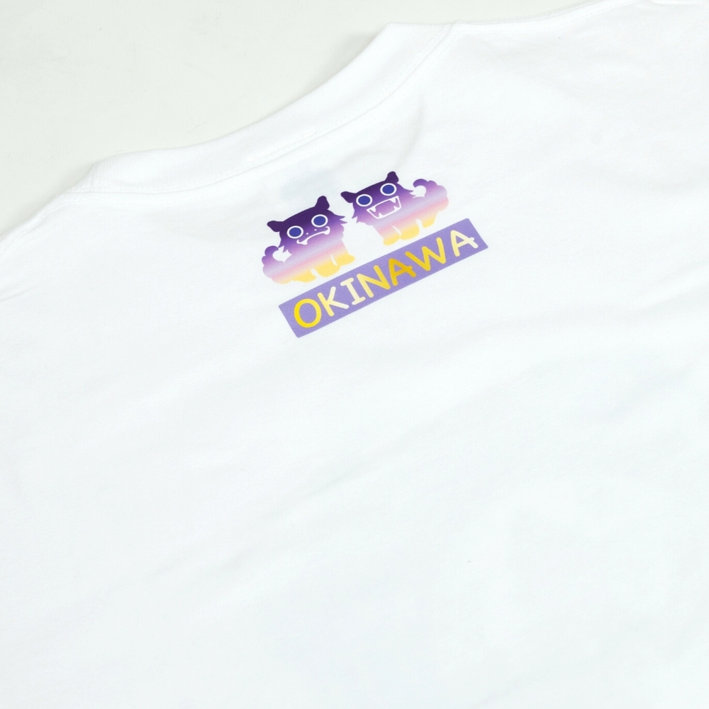 沖縄市 マンホールTシャツ エイ坊 (白 / Lサイズ) Tシャツ 半袖 キャラクター メンズ レディース 沖縄市 白色 沖縄市 / 株式会社TAK JAPAN [BCDK001-03]