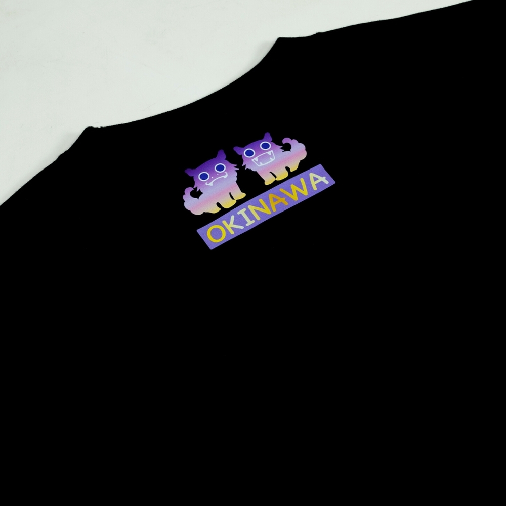 沖縄市 マンホールTシャツ エイ坊 (黒 / Mサイズ) Tシャツ 半袖 キャラクター メンズ レディース 沖縄市 黒色 沖縄市 / 株式会社TAK JAPAN [BCDK002-02]