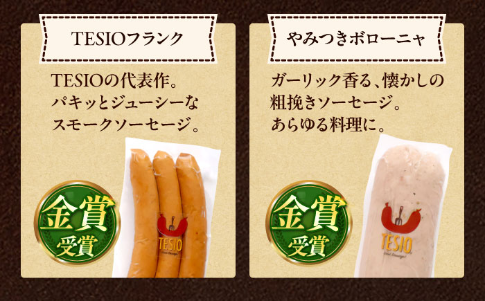 【ふるさと納税限定】TESIOの自家製フランク＆ボローニャセット (計380g) 豚肉 ハム ソーセージ 小分け 真空パック 沖縄市 10000円 / TESIO [BCAD005]