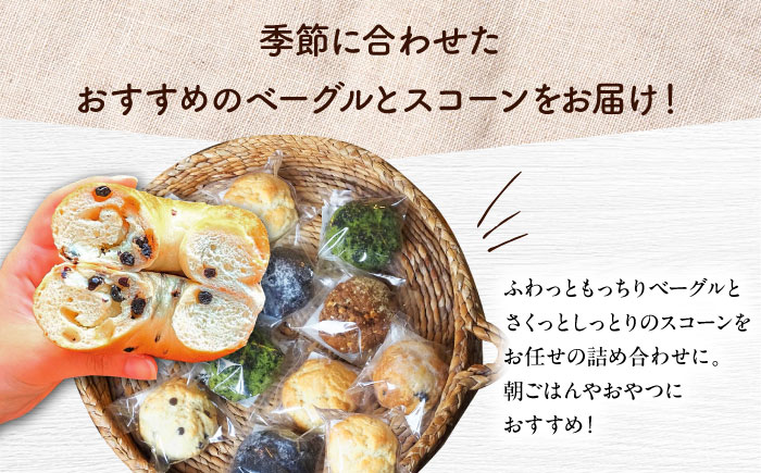 【全3回定期便】厳選おすすめ ベーグル ＆ スコーン 各12個 (24個セット) 詰め合わせ お取り寄せ 冷凍 個包装 沖縄市 / ZEBRA.Bagel [BCAE014]