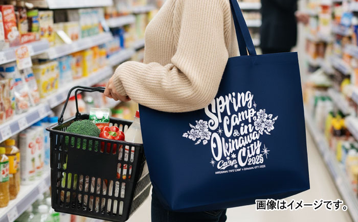 広島東洋カープ トートバッグ 2025 (ネイビー) カープ CARP コラボ ハイビスカス マイバッグ 沖縄市 10000円 / 沖縄市観光物産センター夢プラザおきなわ [BCBE009]