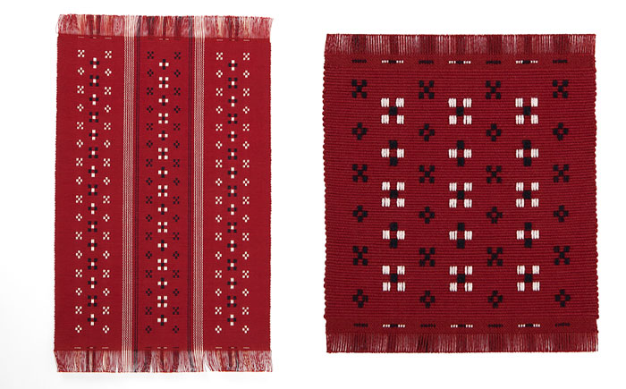 国指定伝統的工芸品 知花花織コースター 4枚＆ティーマット1枚セット コースター おしゃれ 雑貨 小物 インテリア 沖縄市 / 知花花織事業協同組合 [BCBW003]