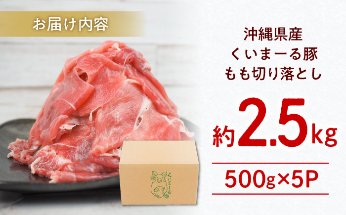 沖縄県産豚肉 もも切り落とし 約2.5kg (500g×5P) 豚肉 もも肉 冷凍 小分け 冷凍 国産 沖縄市 / 宮城ふぁーむ [BCAJ013]