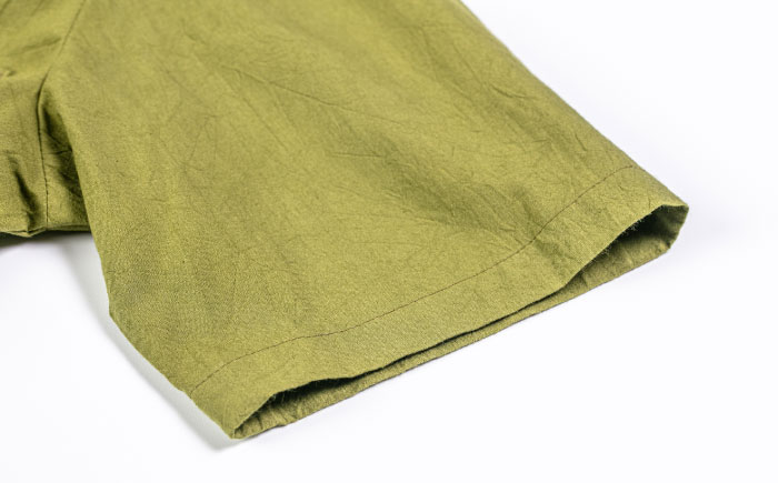 サマーシャツ（ティーグリーン / メンズ）琉球織物 経浮花織入り メンズ ファッション フォーマル カジュアル 冠婚葬祭 / 沖縄市 FABRIC SHOP MINAMI [BCCS012]