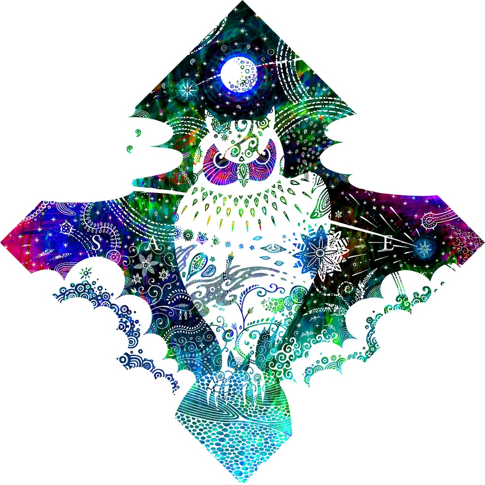 ［琉球イラストレーション］ 与儀勝之 『星の降る夜 / Starry night』 額装Lサイズ インテリア 雑貨 アート おしゃれ おすすめ 沖縄市 / yogima office [BCAI007]