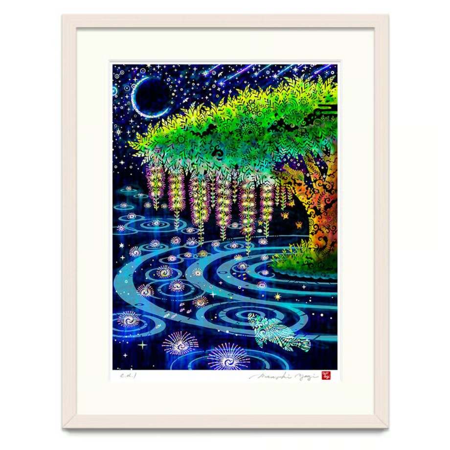 ［琉球イラストレーション］ 与儀勝之 『サガリバナ / Barringtonia』 額装LLサイズ インテリア 雑貨 アート おしゃれ おすすめ 沖縄市 / yogima office [BCAI024]