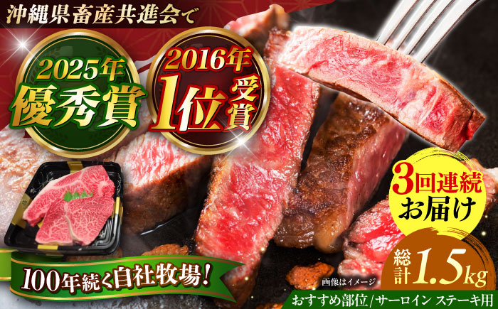 【全3回定期便】【数量限定】沖縄和牛 佐渡山牛 サーロイン＆希少部位 ステーキ肉 500g 牛肉 和牛 サーロインステーキ 焼肉 赤身 沖縄市 / 肉のサブロー [BCBC014]