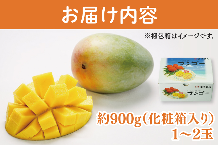 【2026年8月より順次発送】菜々色畑のキーツマンゴー 1～2玉(約900g)【化粧箱】｜マンゴー キーツマンゴー フルーツ 果物 くだもの おきなわマンゴー 先行予約 ギフト 贈り物 化粧箱入り 沖縄県 豊見城市 送料無料(AE014)