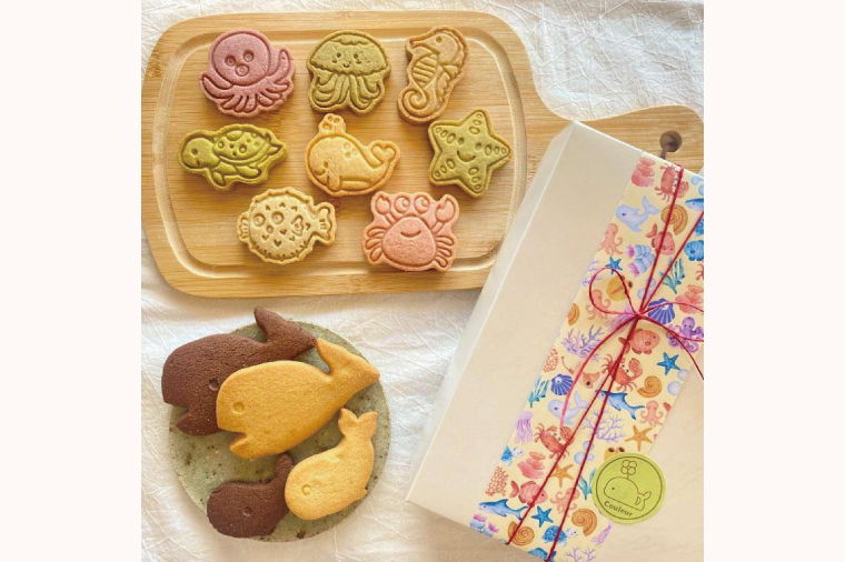 グルテンフリーでうちな～ヴィ―ガンサブレ｜クッキー サブレ お菓子 焼き菓子 焼菓子 スイーツ チョコ 紅イモ もずく 泡盛 グルテンフリー ヴィーガン ギフト セット 米粉 沖縄 おきなわ 沖縄県 豊見城市 人気 送料無料(CH001)