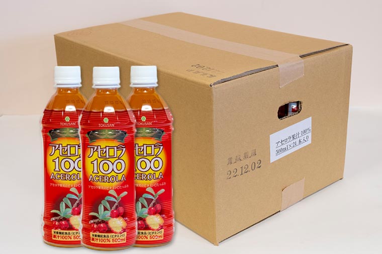 アセロラ100 ストレート100%ジュース(500ml×6本)｜アセロラ フルーツ 果物 くだもの アセロラジュース ジュース フルーツジュース ストレート 果汁 沖縄県 おきなわ 豊見城市(AD002-1)