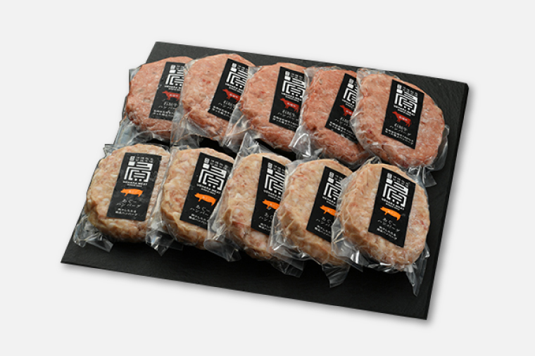 石垣牛＆あぐーハンバーグセット|肉 お肉 にく 牛肉 豚肉 石垣牛 あぐー豚 ハンバーグ セット 沖縄県 豊見城市（AG011-1）