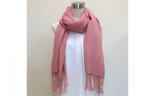 AI028　ウージ染め花穂ストール～ウール～