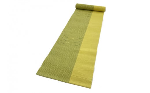 AI014　ウージ染め手織りテーブルランナーグーシ織り