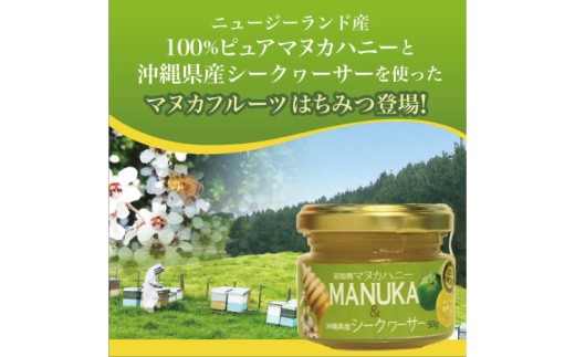 マヌカハニー＆沖縄県産シークワーサー 50g×2個｜はちみつ ハチミツ 蜂蜜 マヌカハニー シークワーサー ビタミン お土産 ギフト プレゼント お祝い 人気 沖縄 沖縄県 豊見城市(DK005)