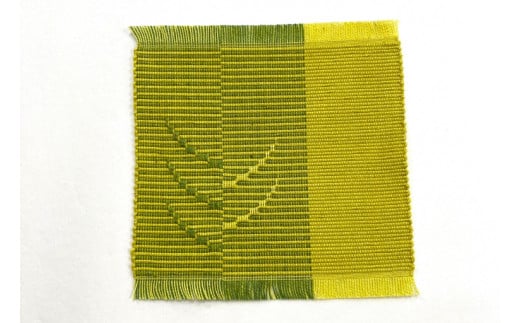 AI008　ウージ染め手織りコースターグーシ織り2枚セット