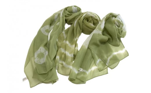 AI036　ウージ染めシルクシフォンショール