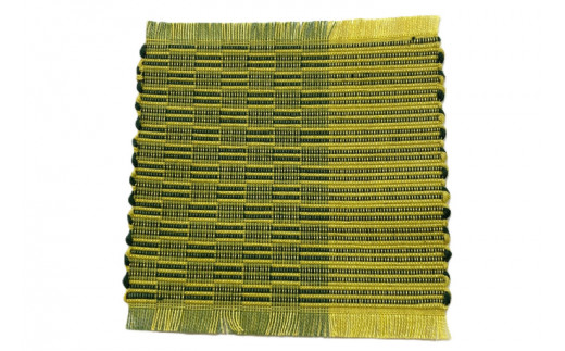 AI009　ウージ染め手織りコースターヤシラミ織り2枚セット