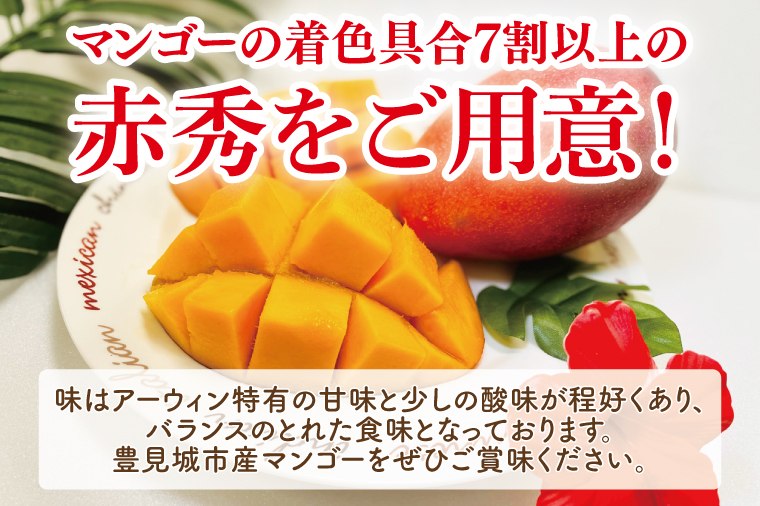 【2026年6月より順次発送】菜々色畑の赤秀アーウィンマンゴー 3～4玉(約1.5kg)【化粧箱】｜沖縄県 豊見城市 マンゴー アーウィンマンゴー フルーツ 果物 くだもの おきなわマンゴー ギフト 贈り物 化粧箱入り 先行予約(AE003)