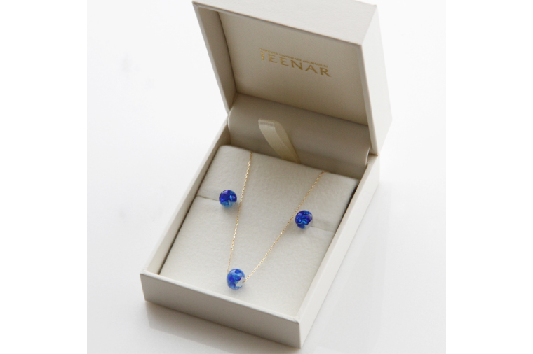 アクセサリー ピアス ペンダント ホワイトホタルガラス K18セット｜ピアス アクセサリー ペンダント ネックレス ガラス K18 セット ホワイト ホワイトホタルガラス ホワイトデー 贈り物 ギフト 沖縄 沖縄県 豊見城市(AT002)