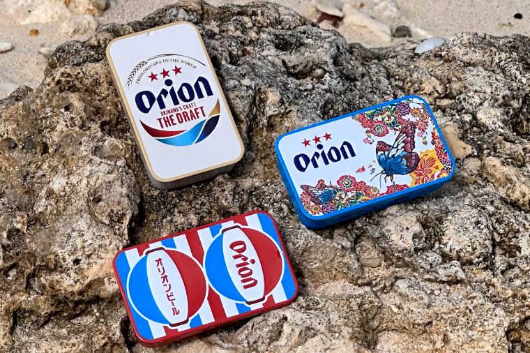 Orionビールミント缶　3缶セット｜沖縄 沖縄県 オリオンビール オリオン Orion ミント缶 ミント タブレット 沖縄限定 人気 定番 お土産 贈り物 ギフト セット 送料無料 沖縄県豊見城市 豊見城市(CP004)