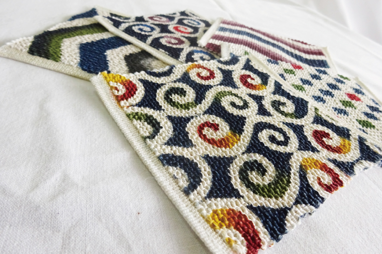 紅型コースター 5枚セット｜コースター 手染め 雑貨 染物 オリジナル おまかせ セット 沖縄県 豊見城市(CZ015)