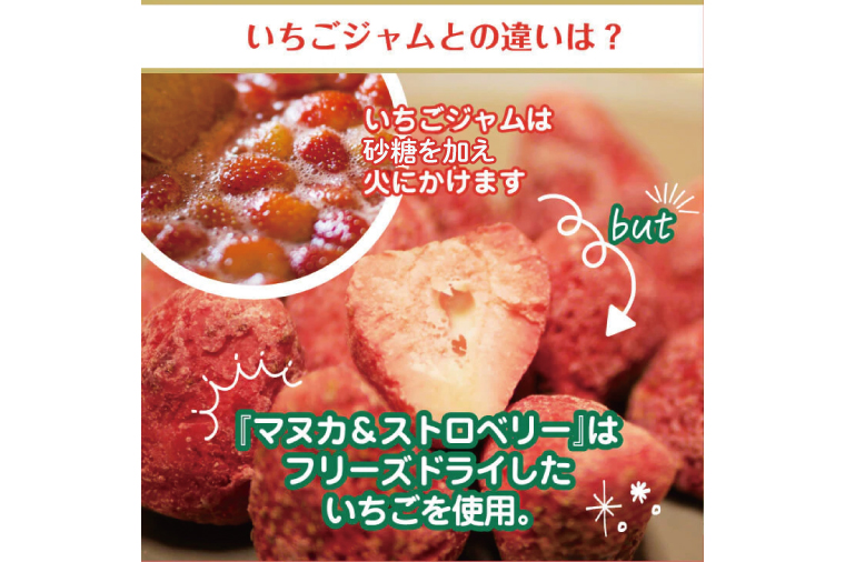 マヌカハニー＆沖縄県産ストロベリー 50g×2個｜はちみつ ハチミツ 蜂蜜 マヌカハニー いちご イチゴ 苺 ストロベリー ビタミン お土産 ギフト プレゼント お祝い 人気 沖縄 沖縄県 豊見城市(DK007)