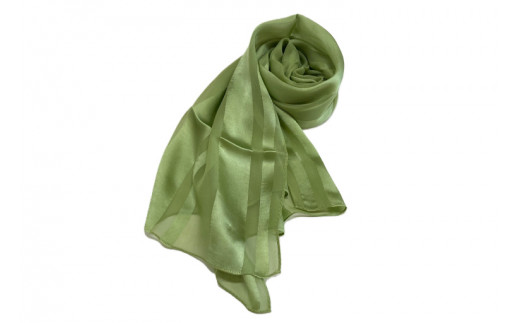 AI041　ウージ染めショールシルク100％～ストライプ～