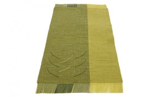 AI010　ウージ染め手織りテーブルセンターグーシ織り