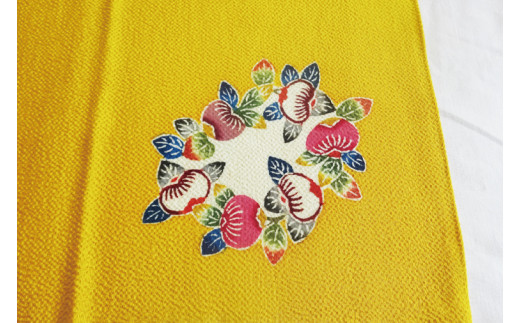 紅型小風呂敷(橘)｜風呂敷 手染め 雑貨 染物 オリジナル 沖縄県 豊見城市(CZ011)