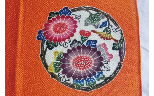 紅型小風呂敷(菊)｜風呂敷 手染め 雑貨 染物 オリジナル 沖縄県 豊見城市(CZ012)