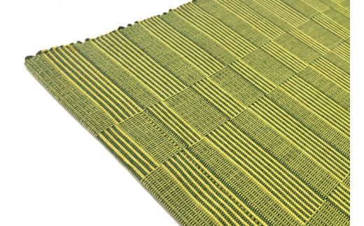 AI015　ウージ染め手織りテーブルランナーヤシラミ